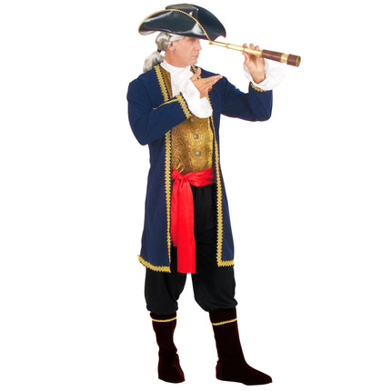 Costume de pirate bleu hommes