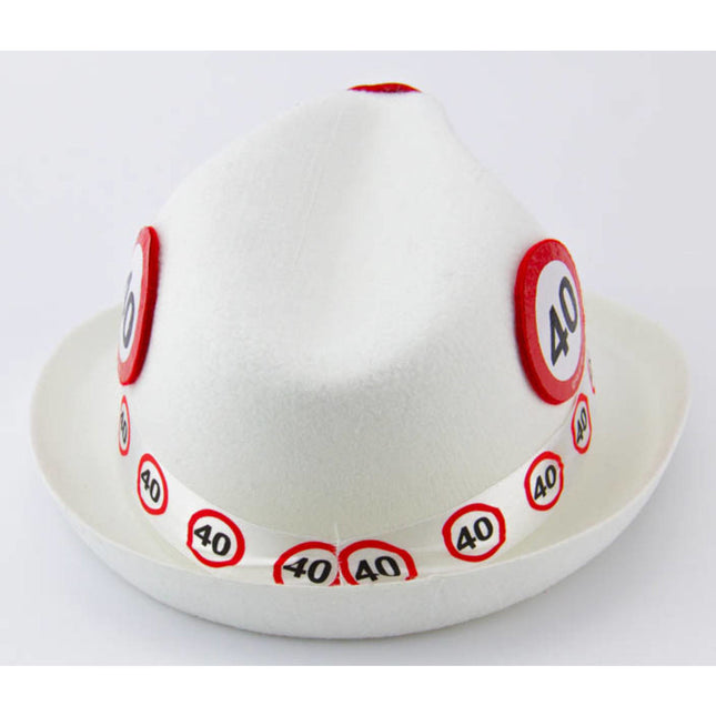 Chapeau 40 ans Panneau routier