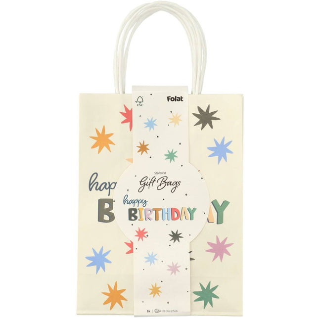 Sacs de fête Happy Birthday 6pcs