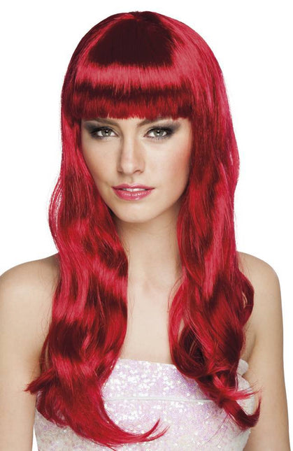 Perruque cheveux longs Ruby Red