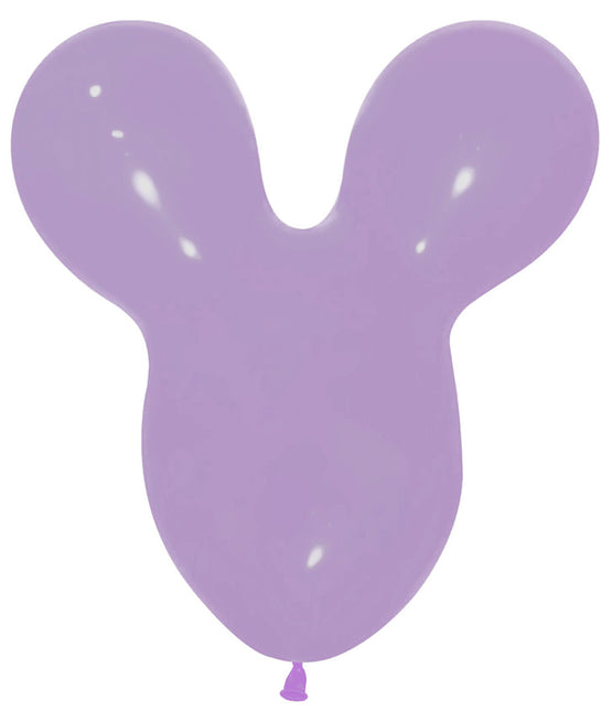 Ballons Tête de Souris Lilas 25pcs