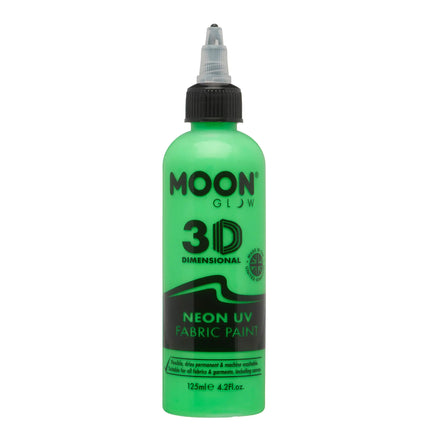 Moon Glow Neon UV Fabric Paint 125ml Intense Green 125ml