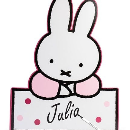 Plaque de porte Miffy rose clair 60cm