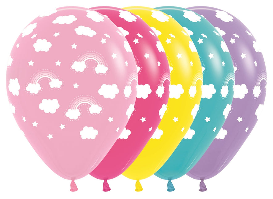 Ballons de baudruche Mélange arc-en-ciel 30cm 25pcs