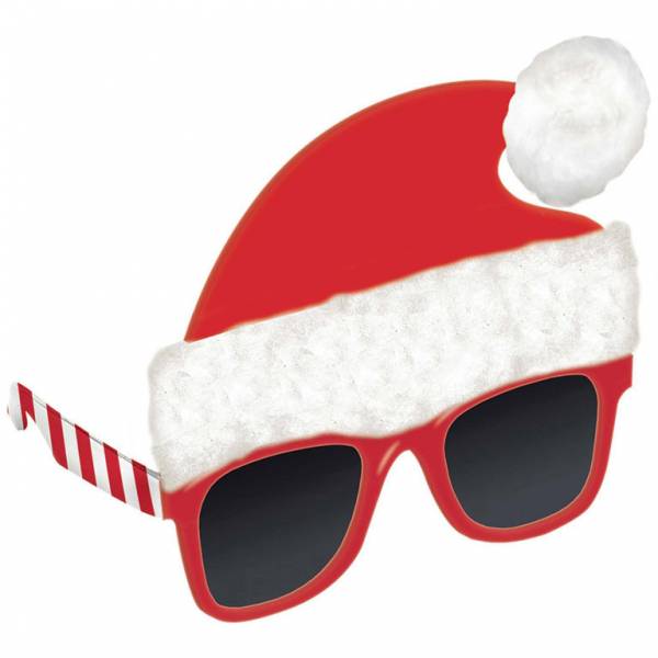 Lunettes de Noël Bonnet de Noël Rouge