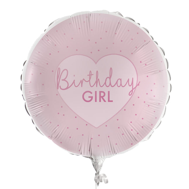 Ballon à l'hélium pour fille d'anniversaire, vide, 43 cm