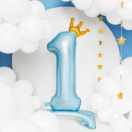 Ballon de baudruche Figure 1 Bleu clair Standard Vide 84cm