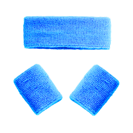 Bandeaux de sudation bleus 3pcs