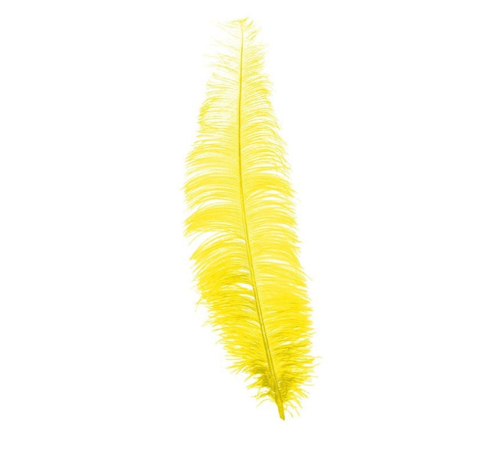 Plumes d'autruche jaunes 40cm 12pcs