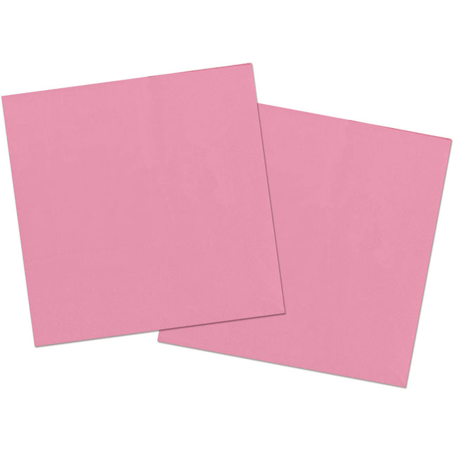 Serviettes de table rose pâle 3 couches 33cm 20pcs