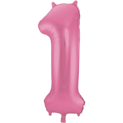 Ballon de baudruche Figure 1 rose mat XL 86cm vide