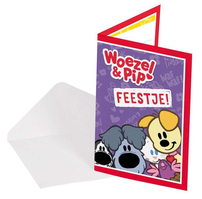 Invitations Woezel et Pip 8pcs