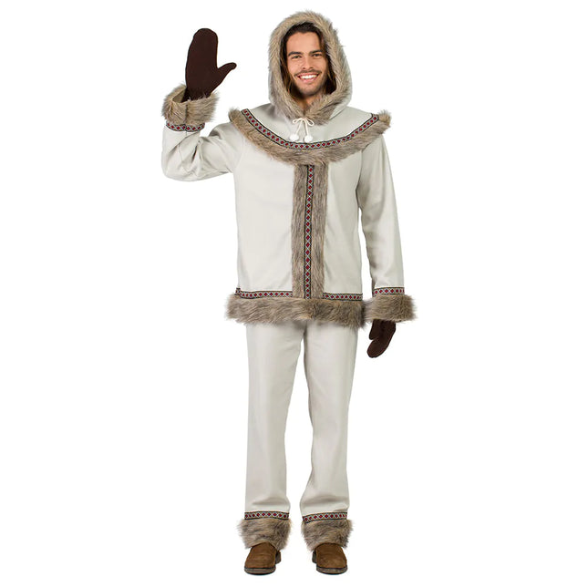 Costume d'esquimau gris pour homme