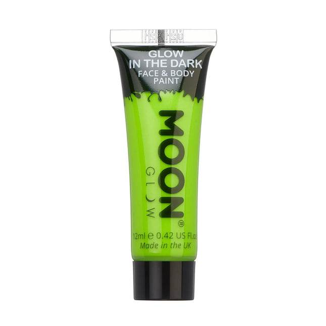 Moon Glow Peinture pour le visage vert phosphorescent dans l'obscurité 12ml