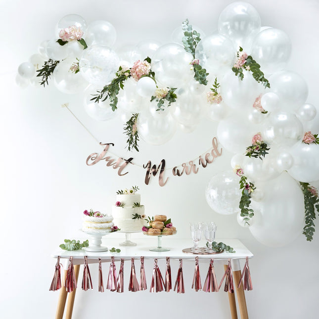 Arche de ballons blancs DIY Set