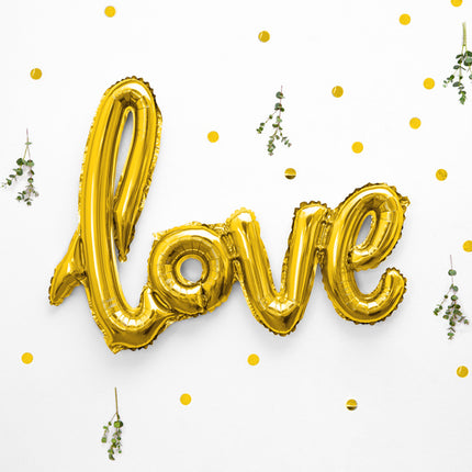 Jeu de ballons de lettres Love Gold Empty 73cm