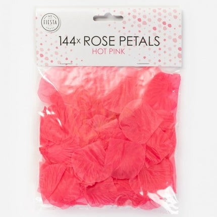 Pétales de rose fuchsia 144pcs