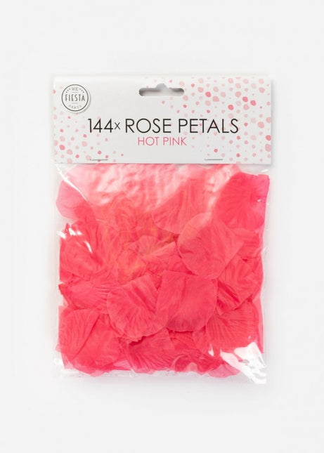 Pétales de rose fuchsia 144pcs