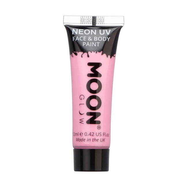 Moon Glow Pastel Neon UV Face Paint Rose Pastel 12ml