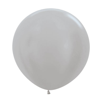 Ballons de baudruche argentés 61cm 10pcs