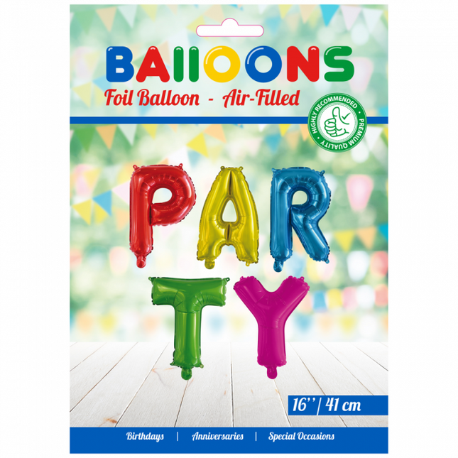 Ballons Lettre Set Party Coloured 41cm