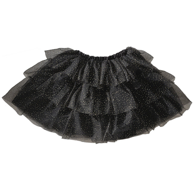 Tutu fille noir et or