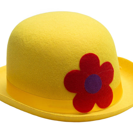 Chapeau melon Clown Jaune