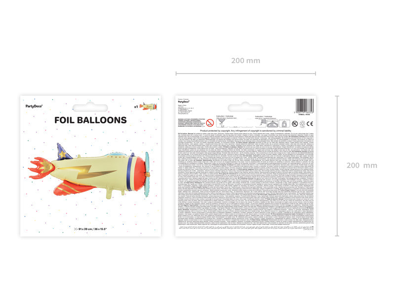 Ballon en hélium avion vide 91cm
