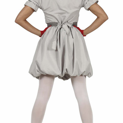 Horror Clown Halloween Costume Ladies Grey