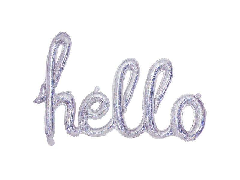 Ballon de baudruche Hello Holographic 72cm