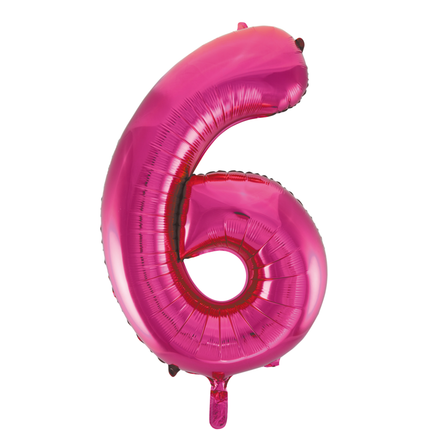 Ballon de baudruche Figure 6 Fuchsia XL 86cm vide