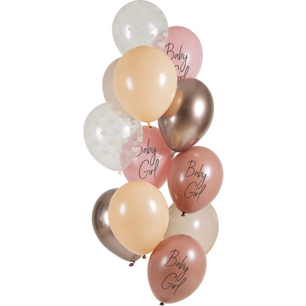 Ballons Birth Girl 33cm 12pcs