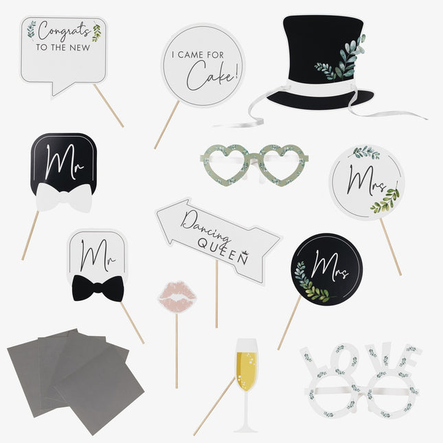 Accessoires pour Photobooth de mariage 13pcs