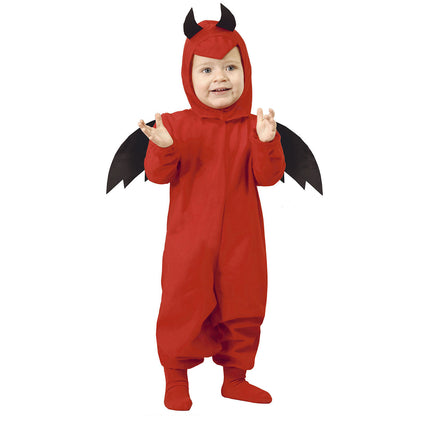 Costume d'Halloween Diable Bébé Rouge Noir