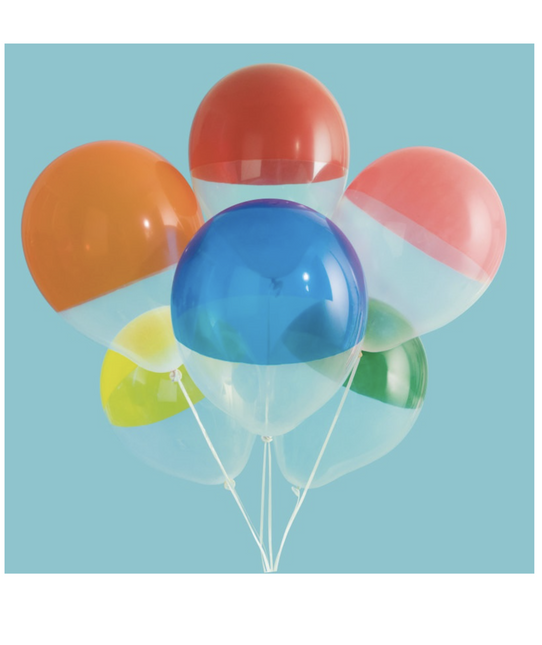 Ballons de baudruche demi-colorés 30cm 6pcs