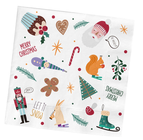 Serviettes de Noël 33cm 20pcs