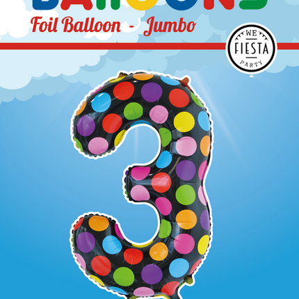 Ballon de baudruche Figure 3 Dots XL 86cm vide