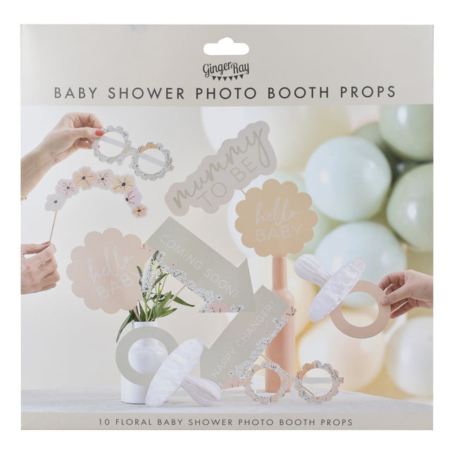 Accessoires de photobooth pour la fête de bébé 10 pièces