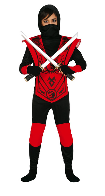 Combinaison Ninja Enfant Rouge