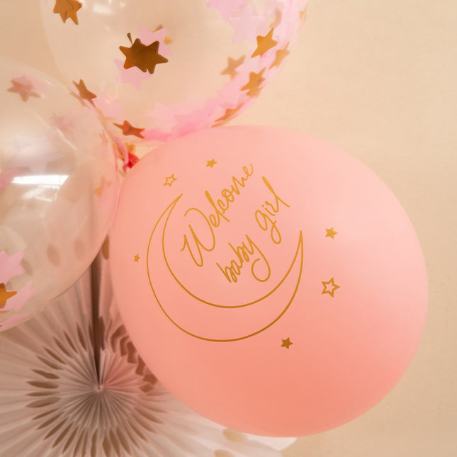 Ballons de naissance Safari rose 30cm 6pcs