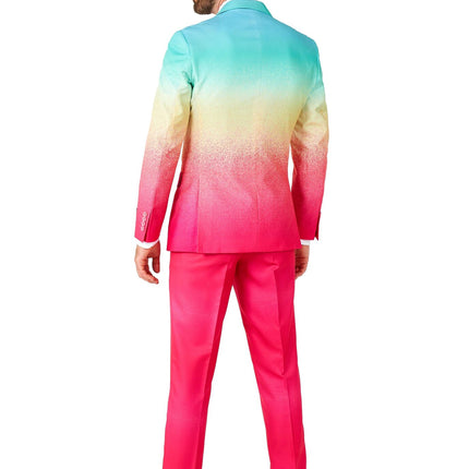 Costume bleu fuchsia arc-en-ciel Hommes OppoSuits