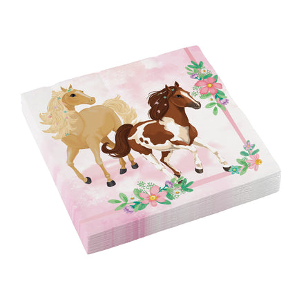 Serviettes de table Chevaux 33cm 20pcs