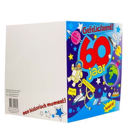 Carte d'anniversaire 60 Years Cartoon 16.5cm