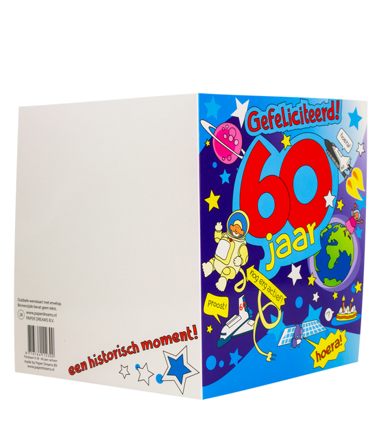 Carte d'anniversaire 60 Years Cartoon 16.5cm