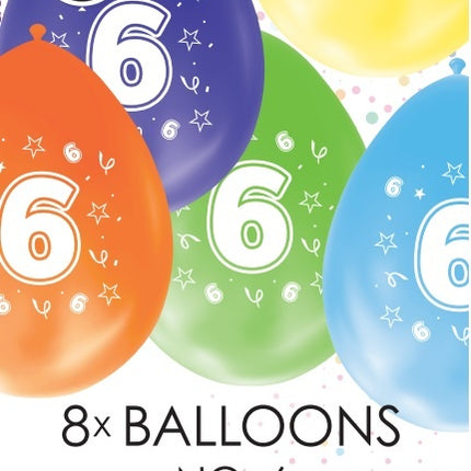 Ballons colorés 6 ans 30cm 8pcs