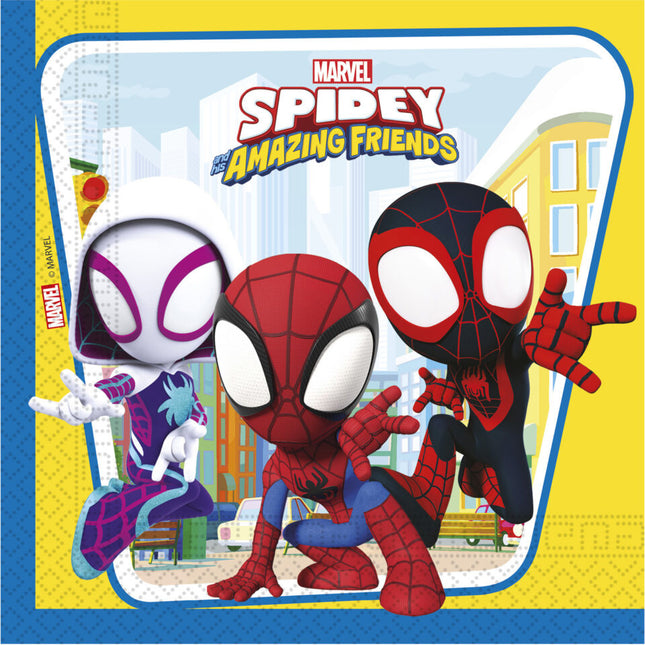 Serviettes de table Spidey 33cm 20pcs