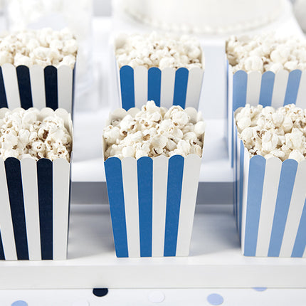 Bols à pop-corn Mélange bleu 12.5cm 6pcs