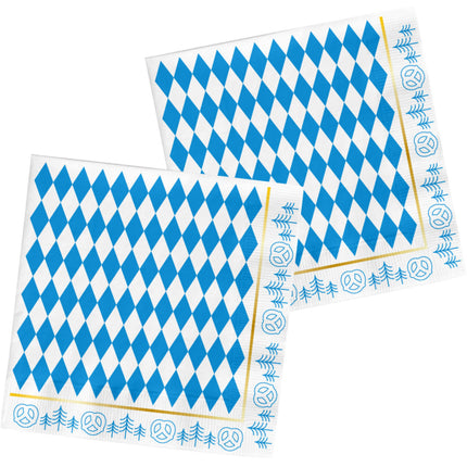 Serviettes de table Oktoberfest Pretzel 33cm 20pcs