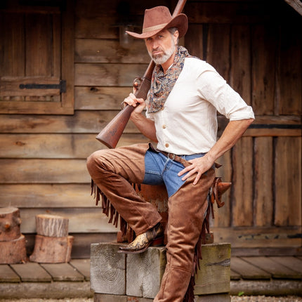 Pantalon de cow-boy marron pour hommes