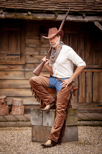 Pantalon de cow-boy marron pour hommes